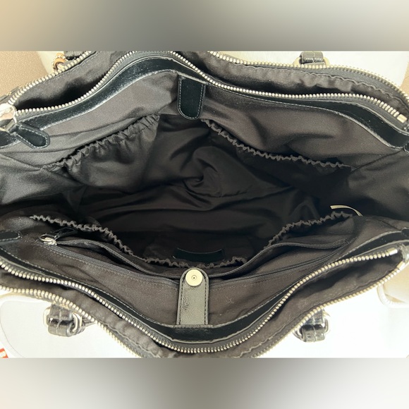 PRE-OWNED Coach Diaper Bag Tote Grey/Black Large - Picture 8 of 13